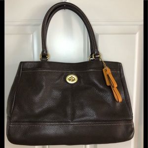 Coach large pebble leather bag